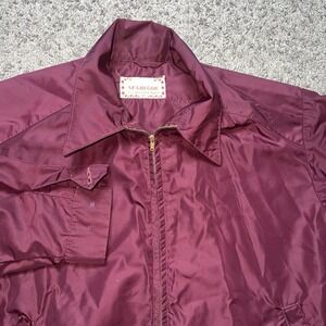 Vintage 70's Mens 40 McGregor Nylon Anti Freeze Jacet Burgundy